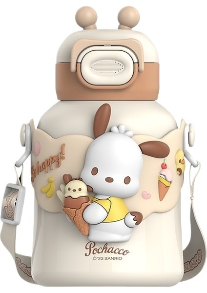 Sanrio Orijinal 316 Paslanmaz Çelik Pipetli Yalıtımlı Su Isıtıcısı Büyük Göbek Fincan (Yurt Dışından)