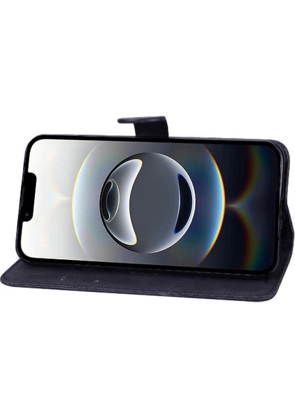 Elmas ile IPhone 16E Deri Cüzdan Büyük Kelebek Flip Case (Yurt Dışından)