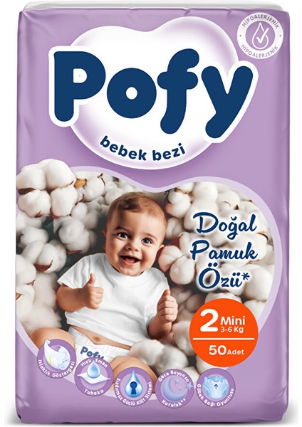 Mini 2 Numara Bebek Bezi 3-6 kg 50 Adet
