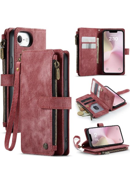Kart Sahibi Sürücüler Lisans Kartı Yuvaları Kartı ile IPhone 16E Flip Case (Yurt Dışından)
