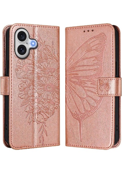 IPhone 17 Premium Deri Kapak Kapak Manyetik Kabartma Kelebek Kılıf (Yurt Dışından) indirimleri