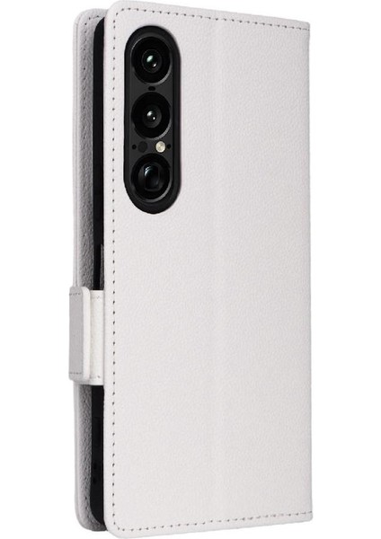Xperia 1 Vıı Kart Yuvaları Için Flip Case Tutucu Pu Deri Yan Toka (Yurt Dışından)