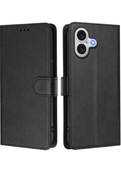 IPhone 17 Darbeye Dayanıklı Manyetik Kapatma Kartı Klasik Stil Flip Case (Yurt Dışından)