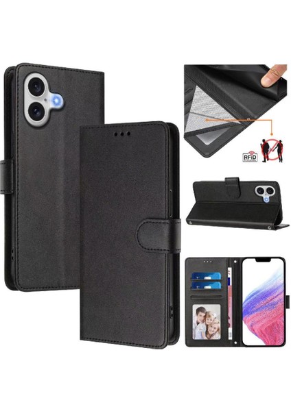 IPhone 17 Darbeye Dayanıklı Manyetik Kapatma Kartı Klasik Stil Flip Case (Yurt Dışından) indirimleri