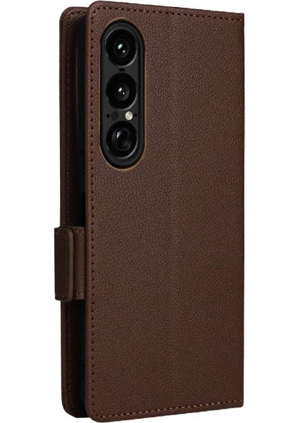 Xperia 1 Vıı Kart Yuvaları Için Flip Case Tutucu Pu Deri Yan Toka (Yurt Dışından)