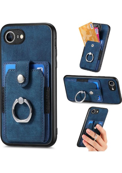 IPhone 16E Crad Yuvası Manyetik Araç Montaj Standı Halka Tutucu Kılıf (Yurt Dışından)