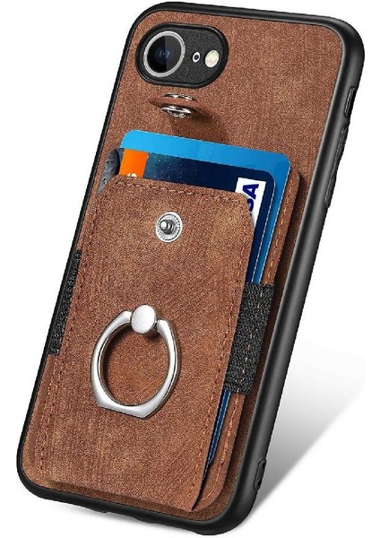 IPhone 16E Crad Yuvası Manyetik Araç Montaj Standı Halka Tutucu Kılıf (Yurt Dışından)