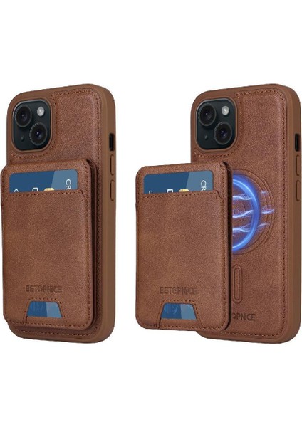 IPhone 15 Pro Kılıf Manyetik Araç Montaj Crad Yuvası Kablosuz ile Uyumlu (Yurt Dışından)