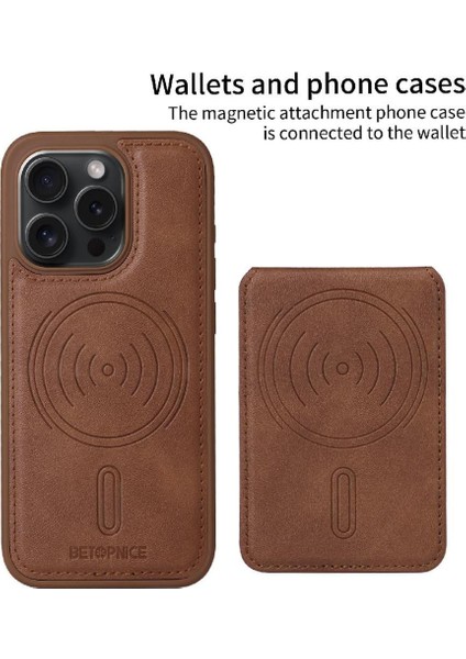 IPhone 15 Pro Kılıf Manyetik Araç Montaj Crad Yuvası Kablosuz ile Uyumlu (Yurt Dışından)