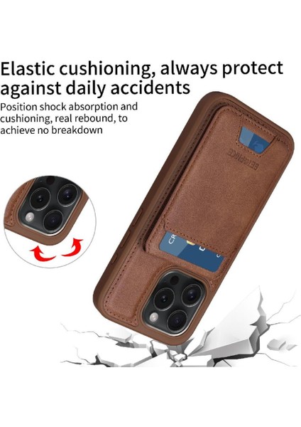IPhone 15 Pro Kılıf Manyetik Araç Montaj Crad Yuvası Kablosuz ile Uyumlu (Yurt Dışından)