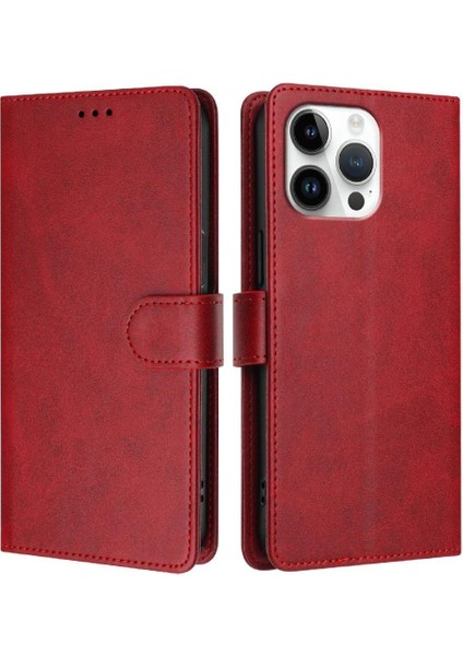 IPhone 16 Pro Max Klasik Tarzı Flip Case Kart Tutucu ile Uyumlu (Yurt Dışından)