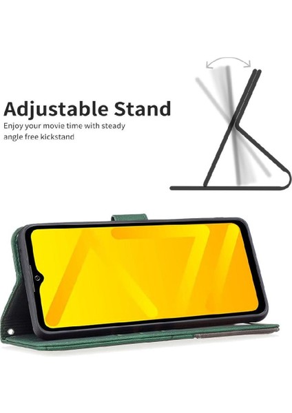 IPhone 16E Manyetik Koruyucu Darbeye Dayanıklı Kart Tutucu Pu Flip Case (Yurt Dışından)