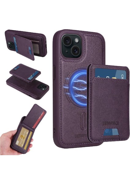 IPhone 12 Kılıf Manyetik Araç Montaj Cüzdan Crad Yuvası ile Uyumlu (Yurt Dışından)