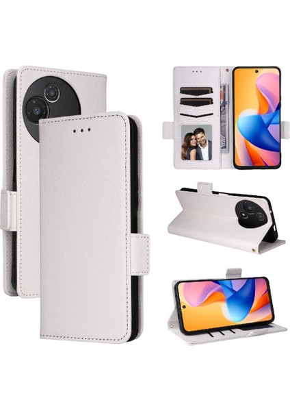 Flip Manyetik Kart Yuvaları Için Flip Case Tutucu Cüzdan Pu Deri Yan (Yurt Dışından)