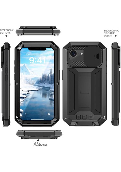 Metal Standı Telefon Kılıfı IPhone 16E Cam Ekran Koruyucu Ağır (Yurt Dışından) indirimleri
