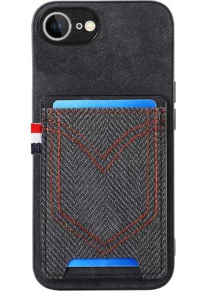 IPhone 16E Manyetik Araç Montaj Kot Cep Tasarım Crad Yuvası Kılıf (Yurt Dışından)