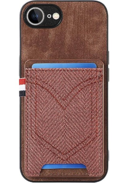 IPhone 16E Manyetik Araç Montaj Kot Cep Tasarım Crad Yuvası Kılıf (Yurt Dışından)