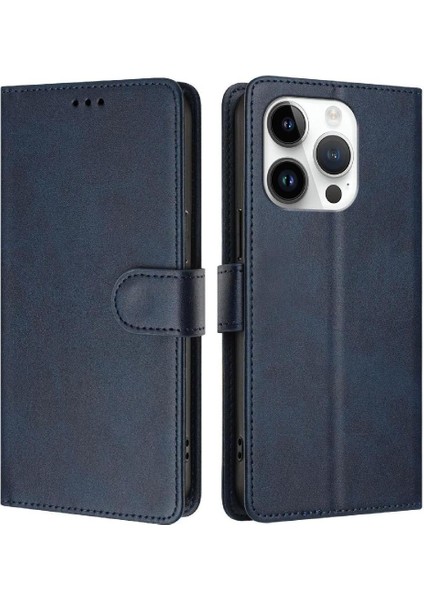 IPhone 15 Pro Klasik Tarzı Flip Case Manyetik Kapatma ile Uyumlu (Yurt Dışından)