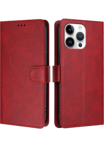 IPhone 15 Pro Max Klasik Tarzı Flip Case Manyetik Kart ile Uyumlu (Yurt Dışından)