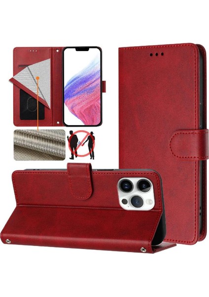 IPhone 15 Pro Max Klasik Tarzı Flip Case Manyetik Kart ile Uyumlu (Yurt Dışından) indirimleri