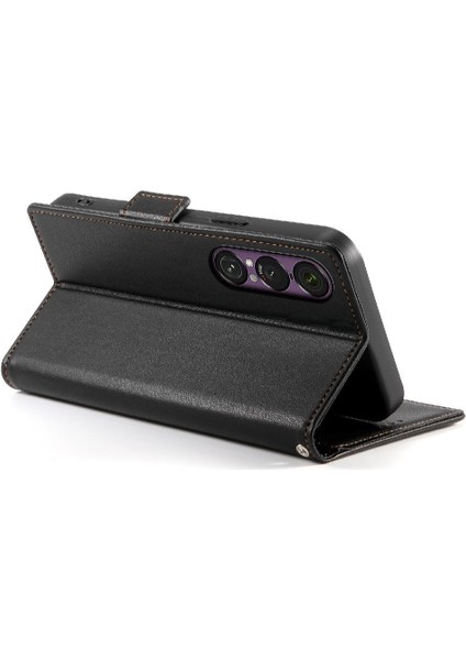 Sony Xperia 1 Vıı Cüzdan Kart Yuvaları Için Flip Case Günlük Kullanım Iş Çevirme (Yurt Dışından)