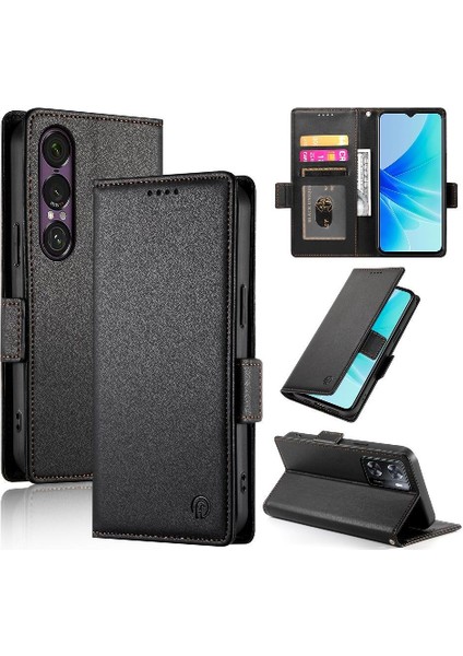 Sony Xperia 1 Vıı Cüzdan Kart Yuvaları Için Flip Case Günlük Kullanım Iş Çevirme (Yurt Dışından)