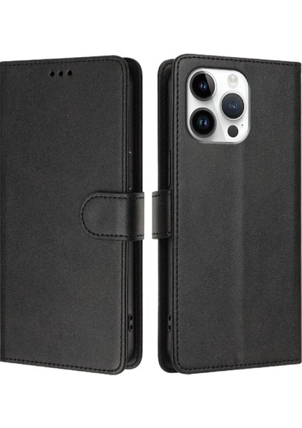 IPhone 16 Pro Max Klasik Tarzı Flip Case Kart Tutucu ile Uyumlu (Yurt Dışından)