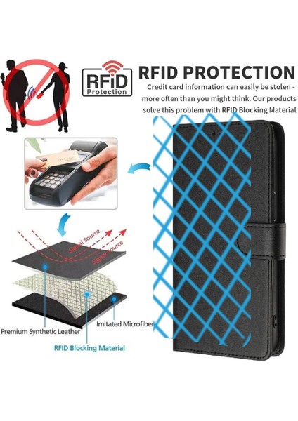 IPhone 16 Pro Max Klasik Tarzı Flip Case Kart Tutucu ile Uyumlu (Yurt Dışından)