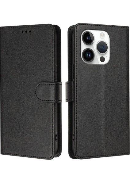 IPhone 14 Pro Klasik Tarzı Flip Case Cüzdan Kılıf Rfıd ile Uyumlu (Yurt Dışından)