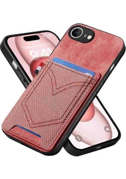 IPhone 16E Manyetik Araç Montaj Kot Cep Tasarım Crad Yuvası Kılıf (Yurt Dışından)