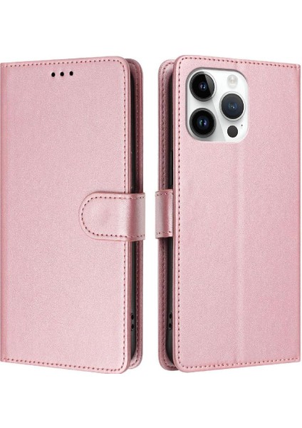 IPhone 15 Pro Max Klasik Tarzı Flip Case Manyetik Kart ile Uyumlu (Yurt Dışından)