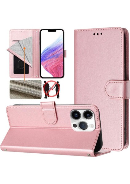 IPhone 16 Pro Klasik Tarzı Flip Case Manyetik Kapatma ile Uyumlu (Yurt Dışından)