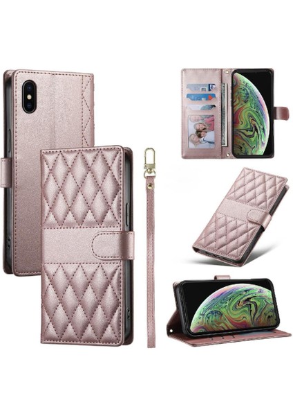 IPhone X/xs Kılıf Darbeye Dayanıklı Çift Kayışlar Cüzdan Deri ile Uyumlu (Yurt Dışından)