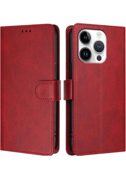 IPhone 16 Pro Klasik Tarzı Flip Case Manyetik Kapatma ile Uyumlu (Yurt Dışından)