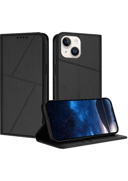 Kart Yuvaları ve Kickstand Anti-Parmak Izi ile IPhone 15 Plus Kılıf (Yurt Dışından)