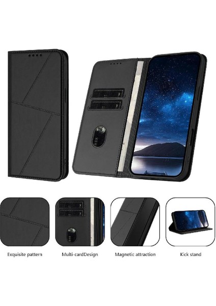 Kart Yuvaları ve Kickstand Anti-Parmak Izi ile IPhone 15 Plus Kılıf (Yurt Dışından)