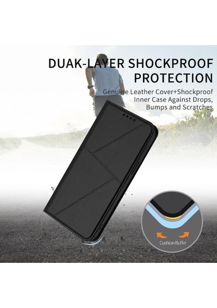 Kart Yuvaları ve Kickstand Anti-Parmak Izi ile IPhone 15 Plus Kılıf (Yurt Dışından)