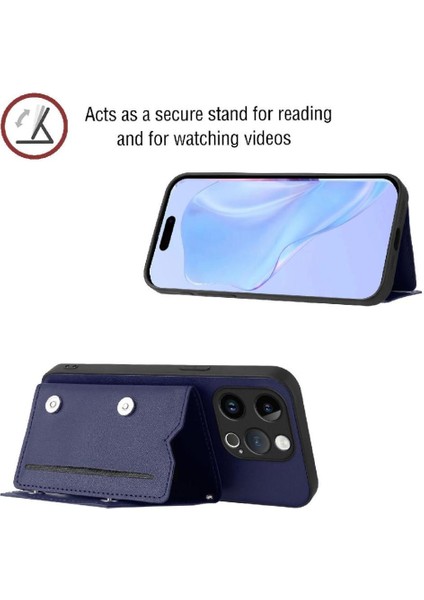IPhone 15 Pro Benzersiz Doğru Insizyon Kickstand Yüksek Uyumlu Kılıf (Yurt Dışından)