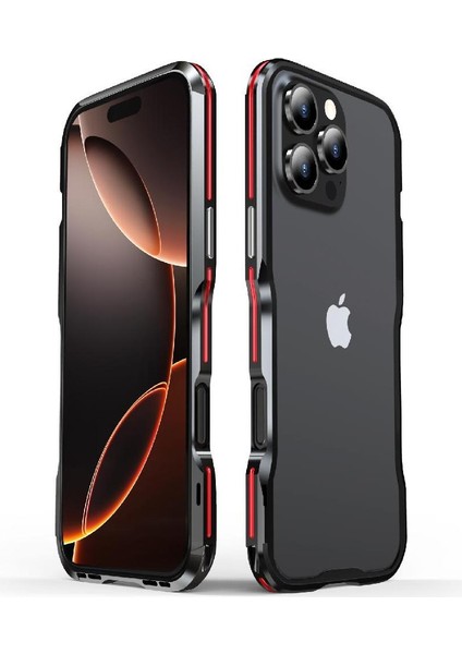 IPhone 16 Pro Max Ağır Hibrit Metal Tampon Kumwum Zırh Kılıf (Yurt Dışından)