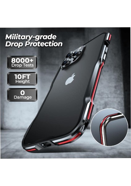IPhone 16 Pro Max Ağır Hibrit Metal Tampon Kumwum Zırh Kılıf (Yurt Dışından) indirimleri