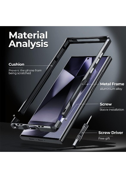 IPhone 16 Pro Kumwum Zırh Telefon Ağır Hibrid Metal Tampon Kılıf (Yurt Dışından) modelleri