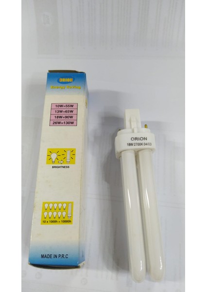 Orıon 18W 2 Pinli 2700k sarı Işık Plc Ampul G24D-1 Duy