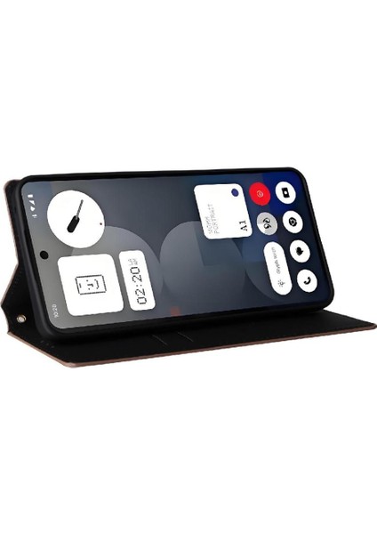 Nothing Phone 3A Pro Kart Yuvaları Tutucu Pu Deri 3D Desen Için Kılıf (Yurt Dışından)