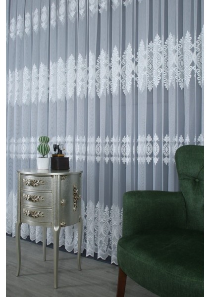 Tül Perde Desenli Nakışlı Işlemeli Güpürlü Ekru Kırık Beyaz Üst Kalite Kırışmaz Salon Sık Pile indirimleri