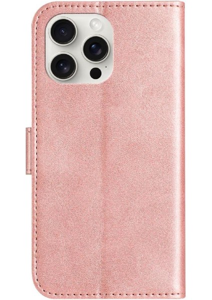 IPhone 16 Pro Max Kart Yuvaları Tutucu Renkli Bilek Kayışı Pu Flip Case (Yurt Dışından)