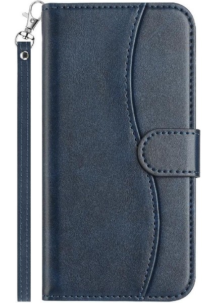 IPhone 16 Pro Max Kart Yuvaları Tutucu Renkli Bilek Kayışı Pu Flip Case (Yurt Dışından)