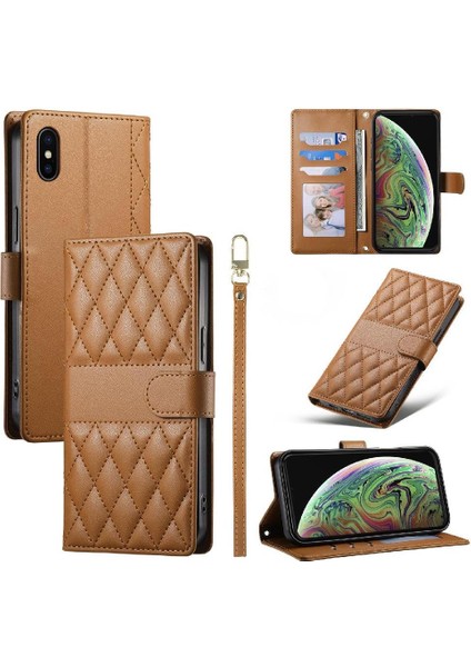 IPhone X/xs Kılıf Darbeye Dayanıklı Çift Kayışlar Cüzdan Deri ile Uyumlu (Yurt Dışından)