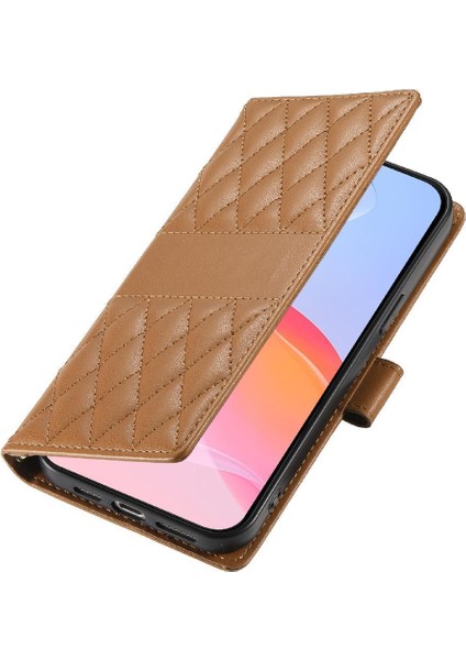 IPhone 16E Kılıf ile Uyumlu Zarif Darbeye Deri Çanta Cüzdan (Yurt Dışından)