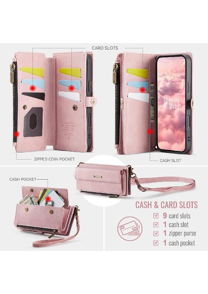 Kart Yuvaları ile IPhone 16 Pro Pu Deri Ayrılabilir Stra Cüzdan Kılıf (Yurt Dışından) fırsatları