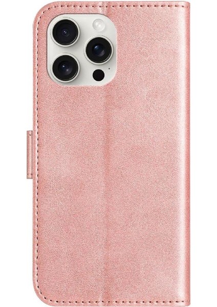 IPhone 13 Pro Pu Deri Kart Yuvaları Tutucu Bilek Kayışı Flip Case (Yurt Dışından)